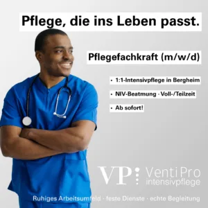 Pflegefachkraft (m/w/d) für 1:1-Intensivpflege mit NIV-Beatmung in Bergheim